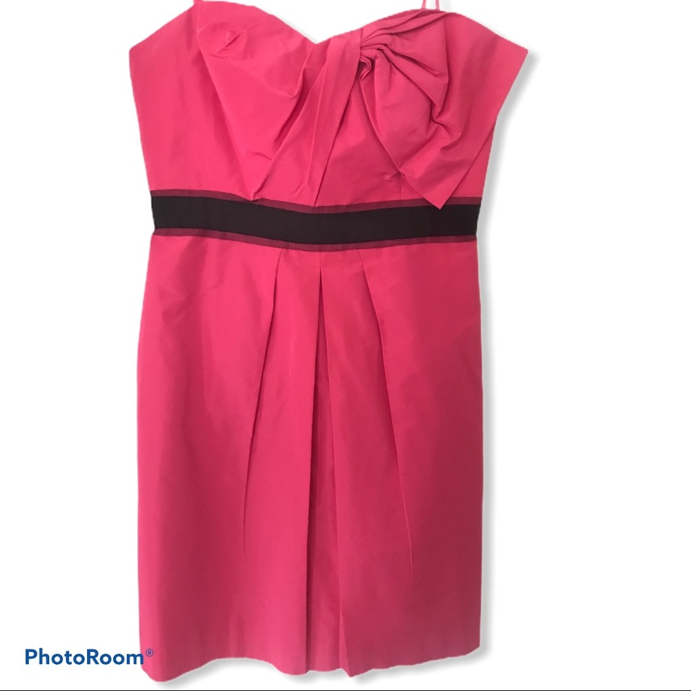 Barbie! Strapless hot pink BCBG MAXAZRIA cocktail dress